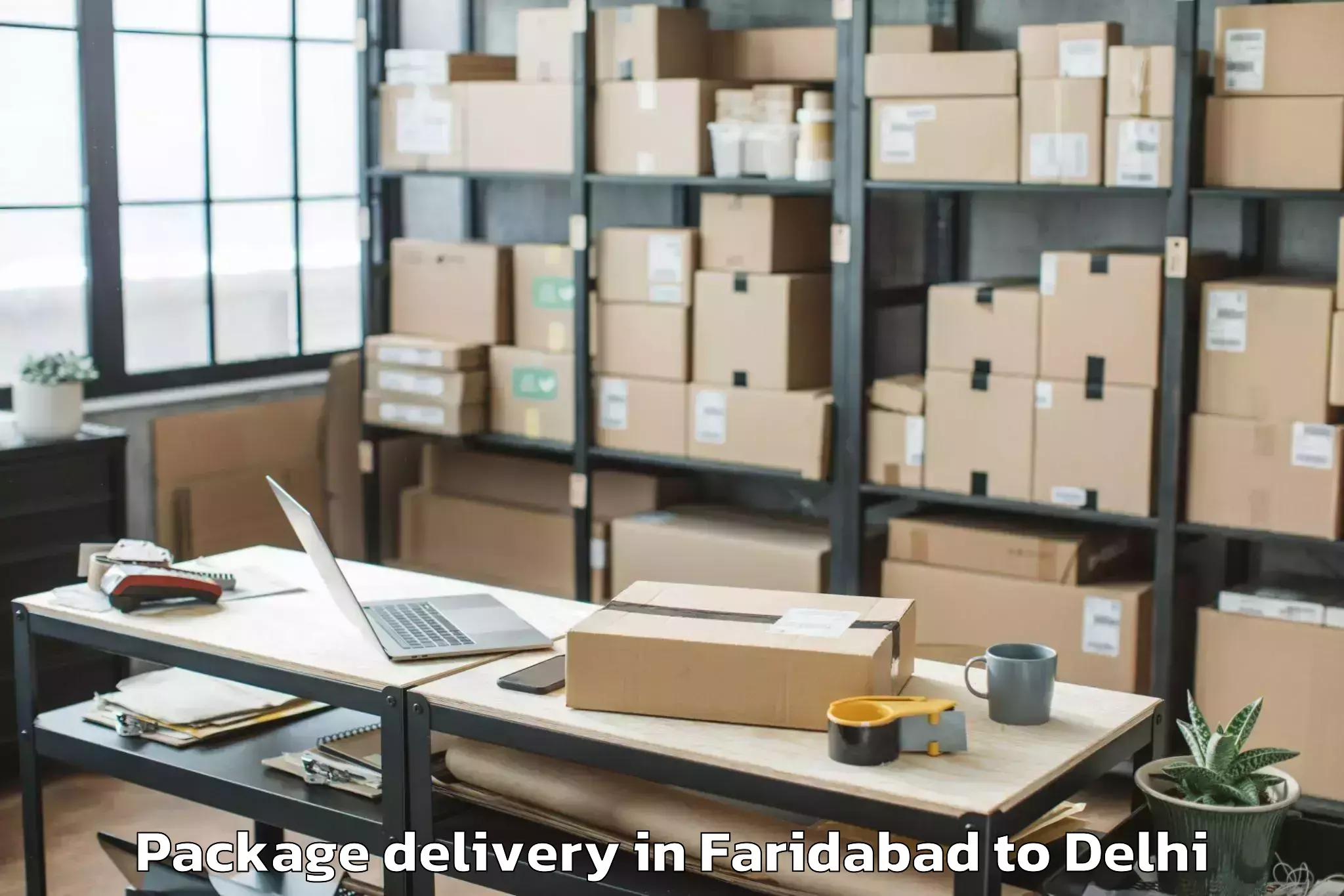 Faridabad to Dlf Promenade Mall Package Delivery Booking